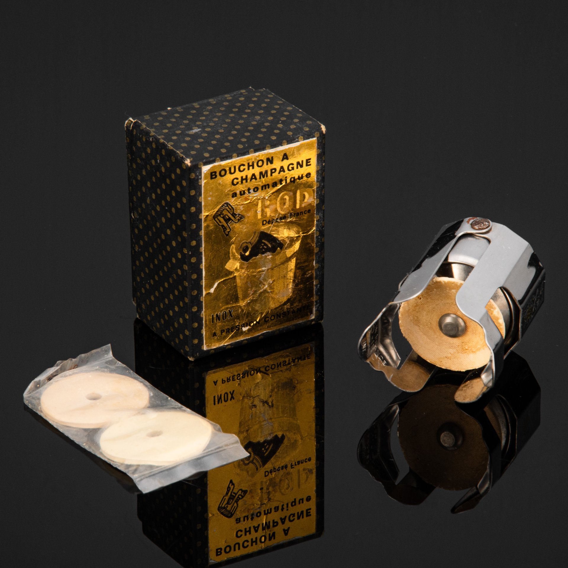 Стоппер для игристого вина и шампанского, в оригинальной упаковке,  RC Inox