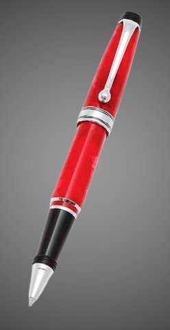 Ручка-роллер Aurora Fuoco Mini Marble Red CT, в подарочной коробке, Драгметаллы: родий, смола