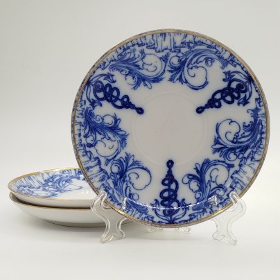 Набор из 3-х блюдец "Бригантина", автор рисунка Н.П. Славина