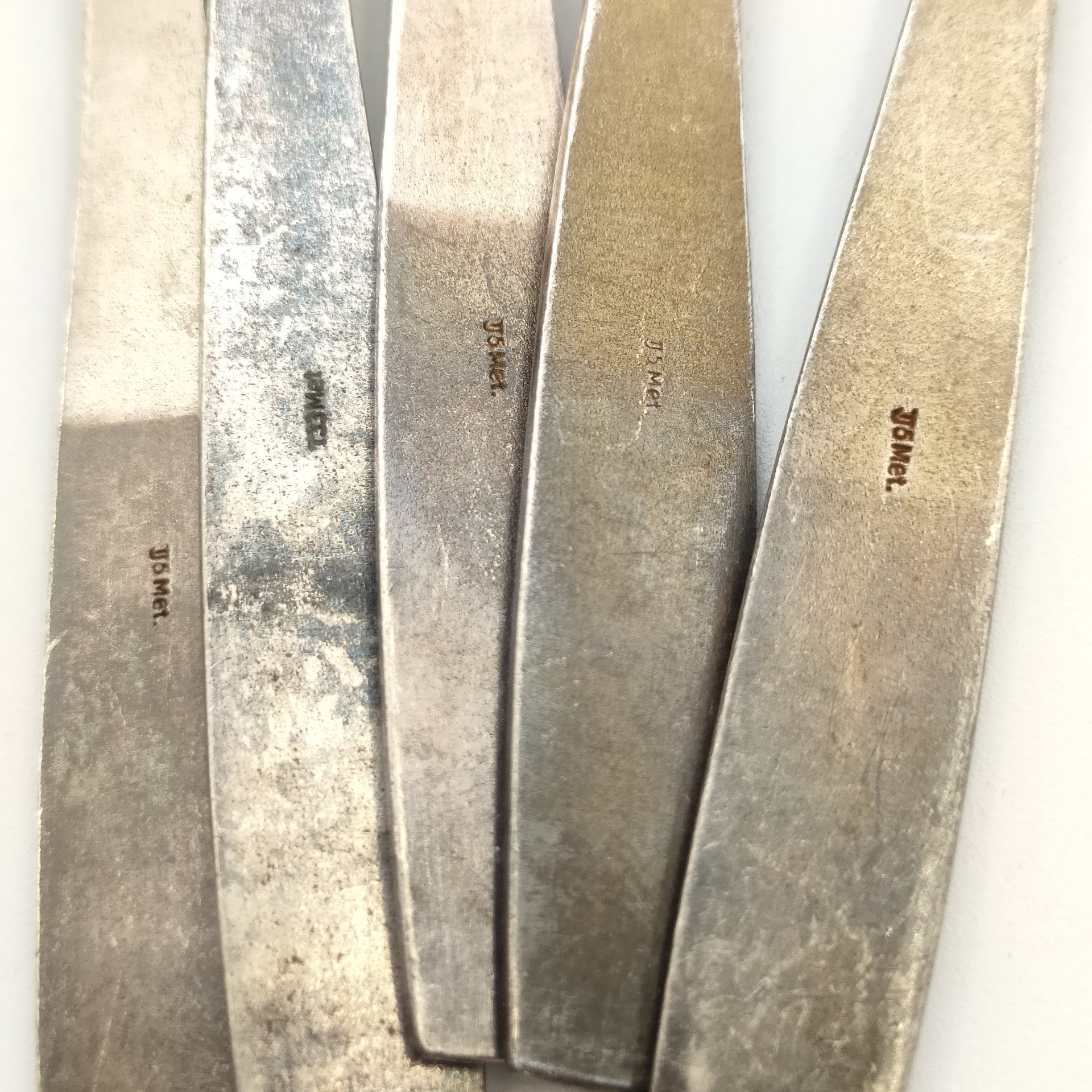 Набор кофейных ложек на 5 персон, мельхиор (медь-никель), Таллинский ювелирный завод, СССР, 1960-1990 гг.