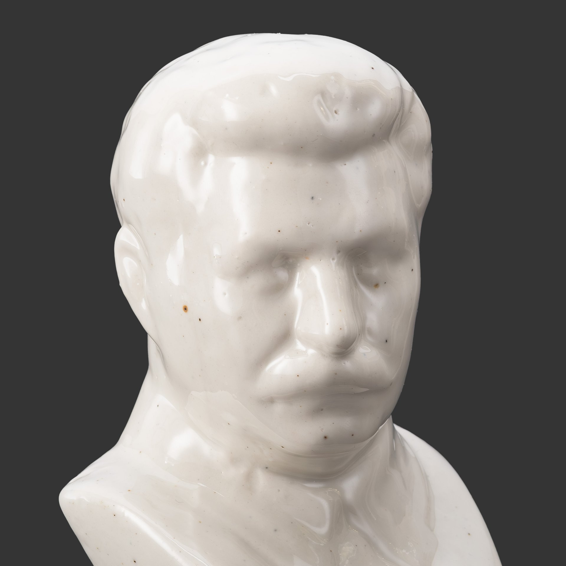 Бюст И.В. Сталина, по модели В.Я. Боголюбова, Гжельский фарфоровый завод