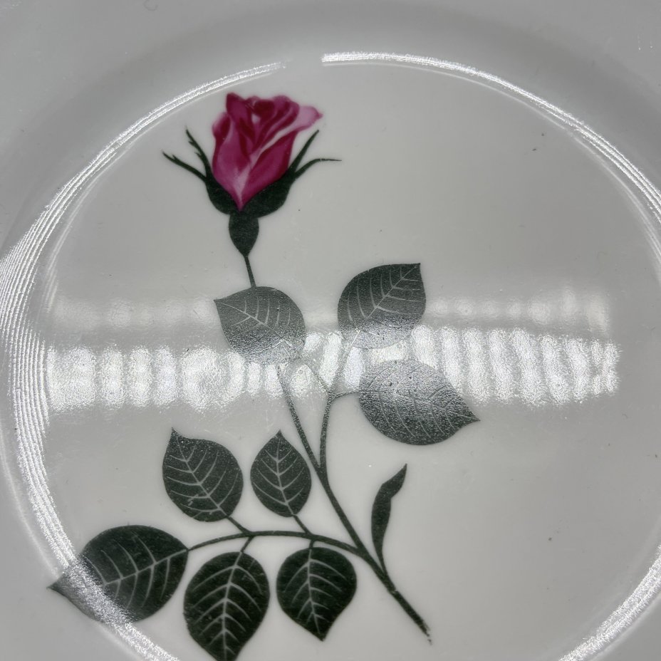 Набор из 3 десертных тарелок с цветочным декором, фарфор, деколь, золочение, Kahla, ГДР, 1960-1980 гг.