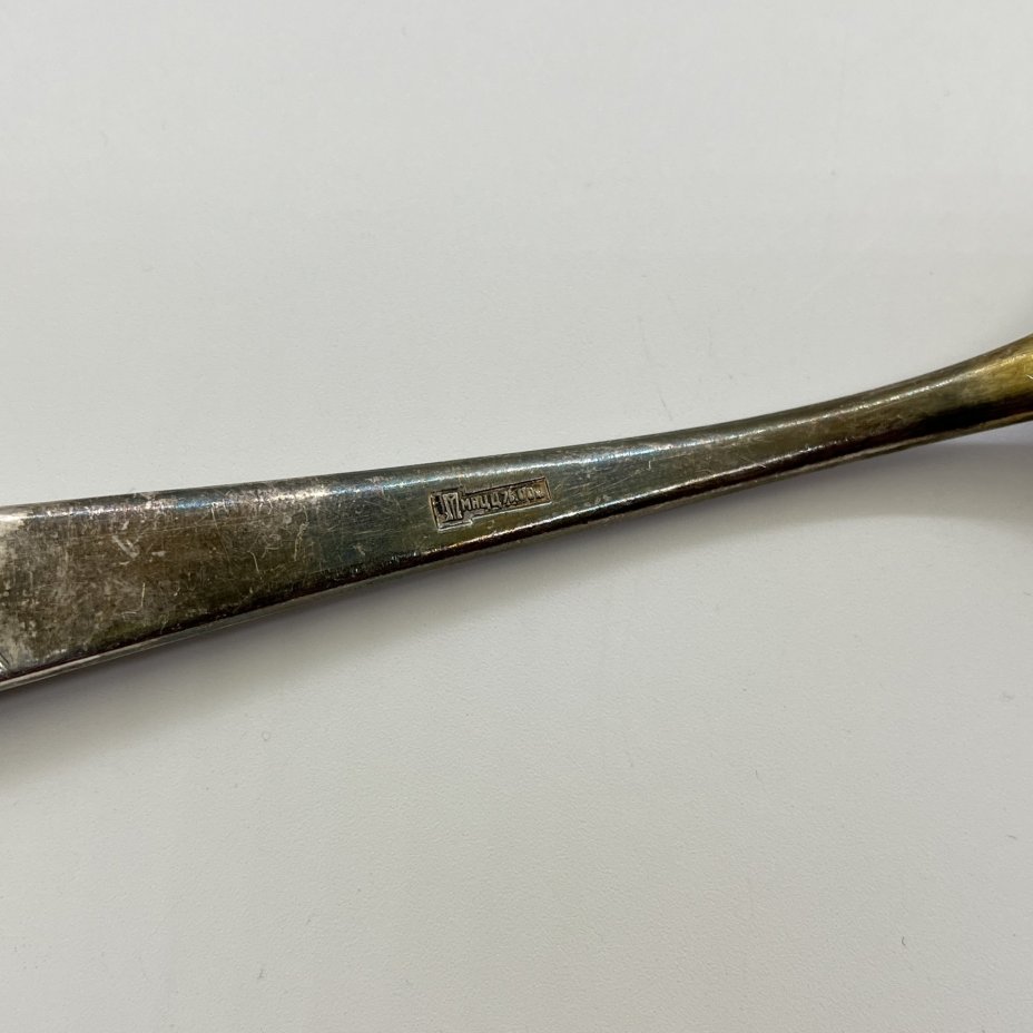 Ложка салатная "Хмель", мНЦ (медь-никель-цинк), Завод «Проминь», СССР, 1960-1990 гг.
