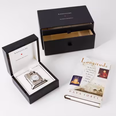 Зажигалка с часами в подарочном футляре с книгой, Dunhill