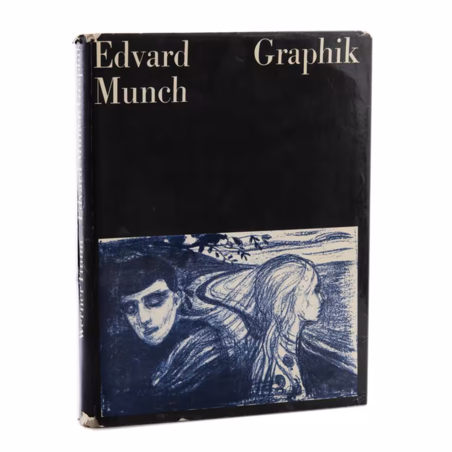 Книга "Edvard Munch. Graphik" (Эдвард Мунк) в суперобложке, на немецком языке, Издательство «Henschelverlag»