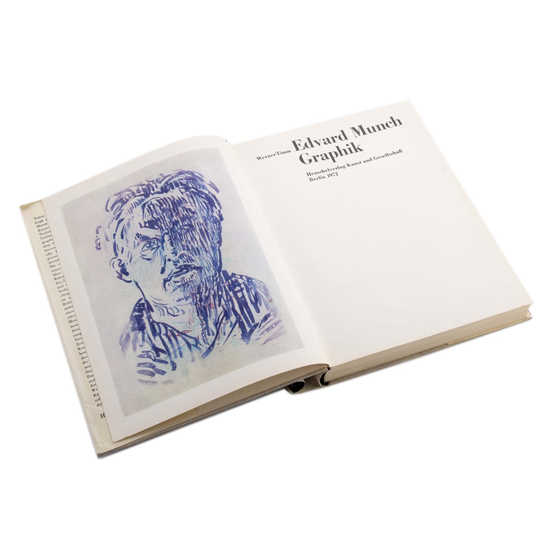 Книга "Edvard Munch. Graphik" (Эдвард Мунк) в суперобложке, на немецком языке, Издательство «Henschelverlag»