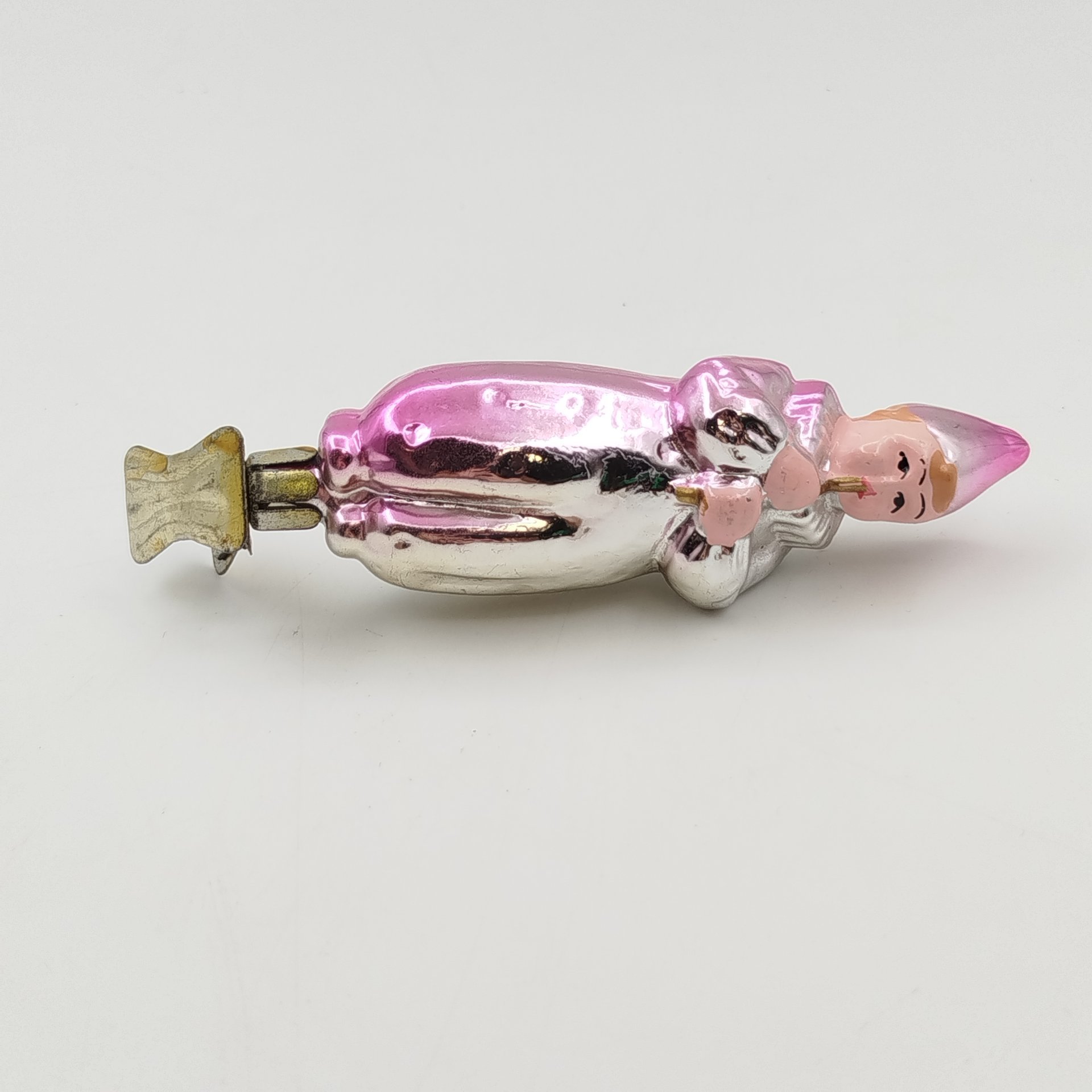 Игрушка ёлочная "Мальчик с дудочкой", стекло, металл, роспись, СССР, 1950-1960 гг.