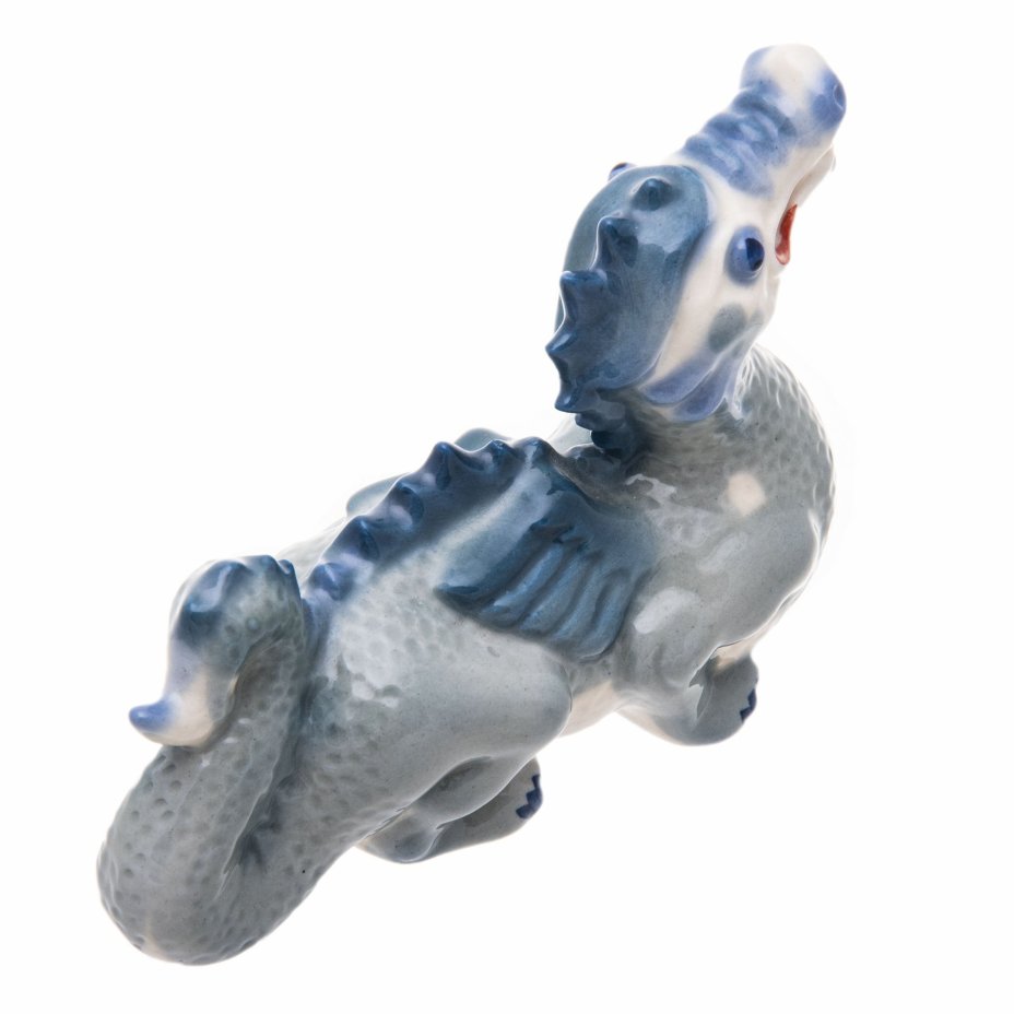 Статуэтка "Дракон", фаянс, роспись, СССР, 1960-1980 гг.