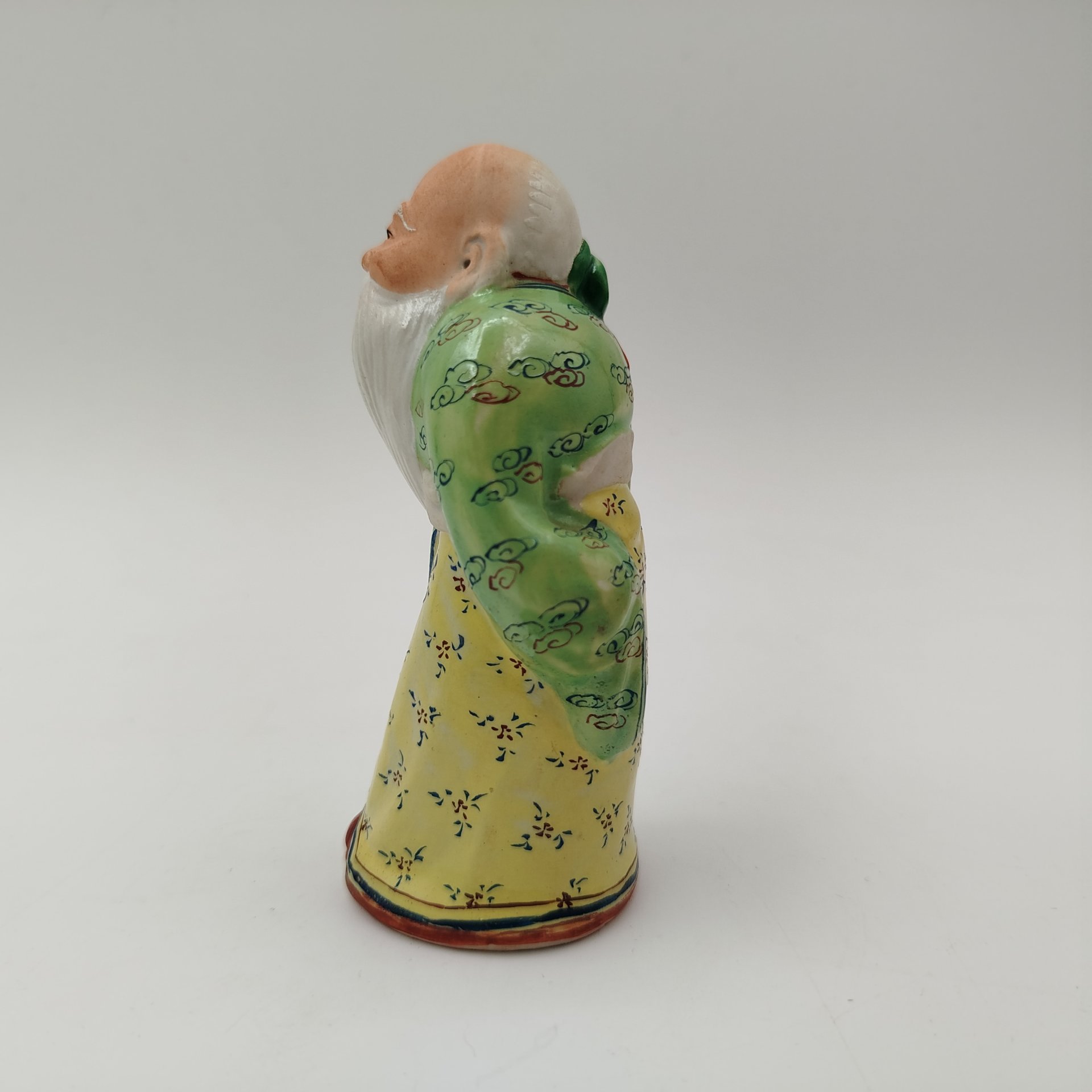 Статуэтка "Мудрец с посохом", фарфор, роспись, Китай, 1950-1970 гг.