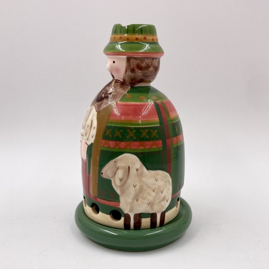 Подсвечник (для чайных свечей) "Tartan Christmas Story ", фарфор, роспись, Villeroy & Boch, Германия, 2000-2010 гг., Villeroy & Boch