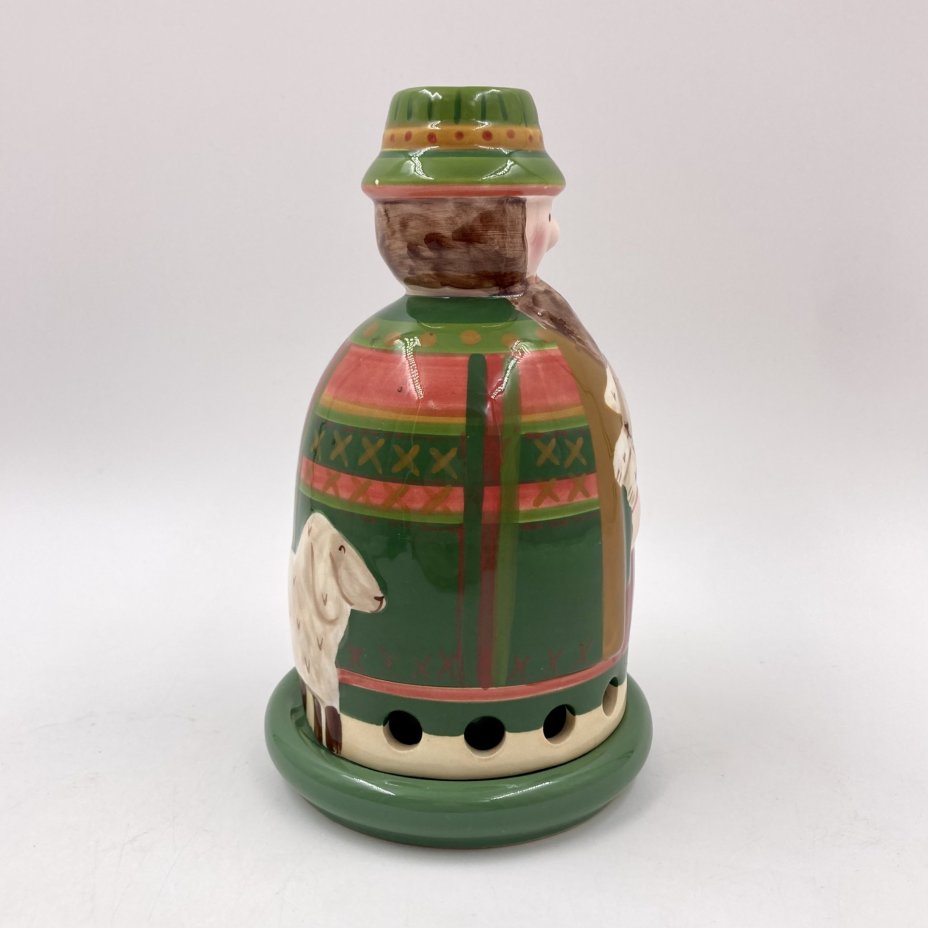Подсвечник (для чайных свечей) "Tartan Christmas Story ", фарфор, роспись, Villeroy & Boch, Германия, 2000-2010 гг., Villeroy & Boch