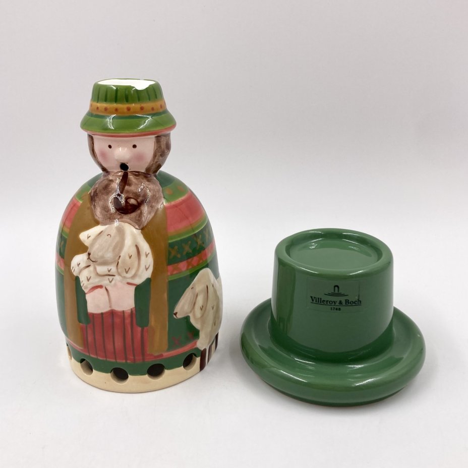 Подсвечник (для чайных свечей) "Tartan Christmas Story ", фарфор, роспись, Villeroy & Boch, Германия, 2000-2010 гг., Villeroy & Boch