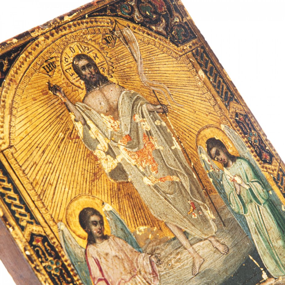 Икона "Воскресение Христово", темпера, Российская Империя, 1850-1900 гг.