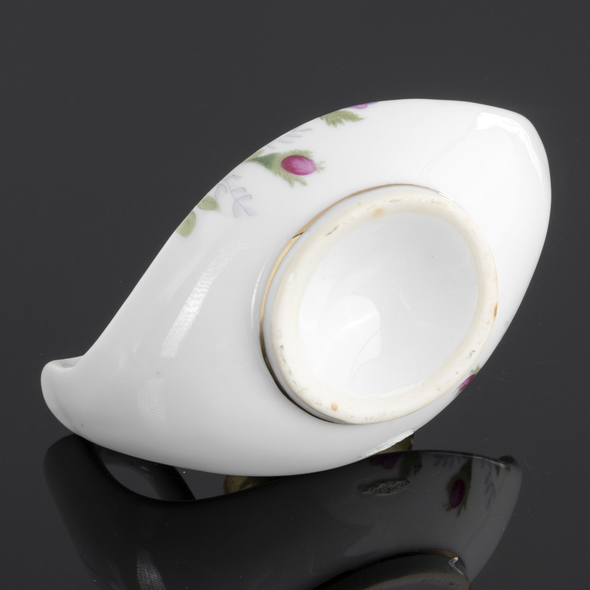 Лампа керосиновая, стекло, фарфор, деколь ГДР, 1970-1990 гг.