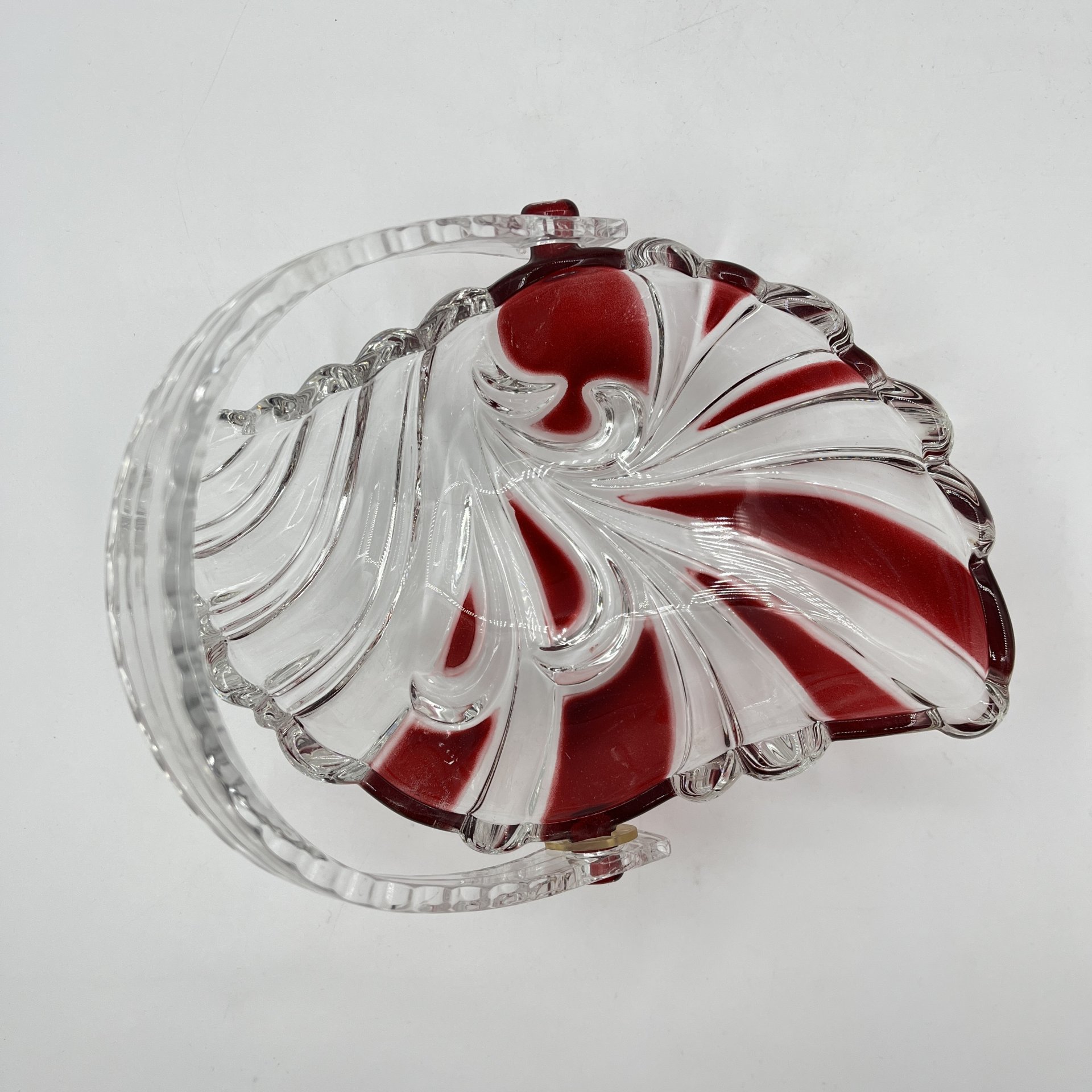 Ваза для конфет в виде листа, с ручкой, Walther Glas