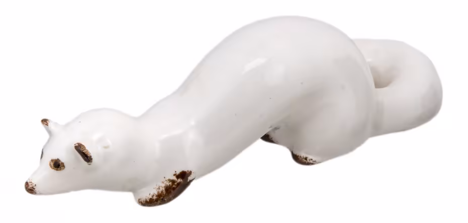 Статуэтка "Ласка", фарфор, Полонский фарфоровый завод, СССР, 1973-1991 гг.