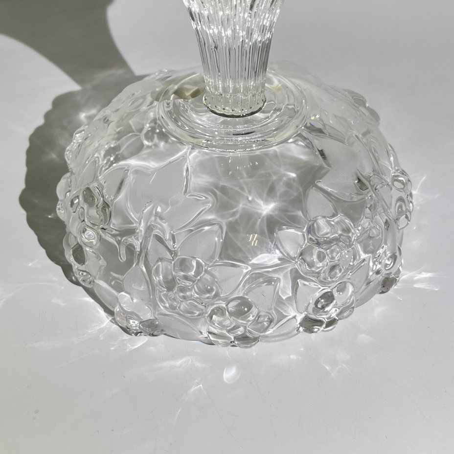 Фруктовница (вазочка) с цветочным объемным декором, Walther Glas