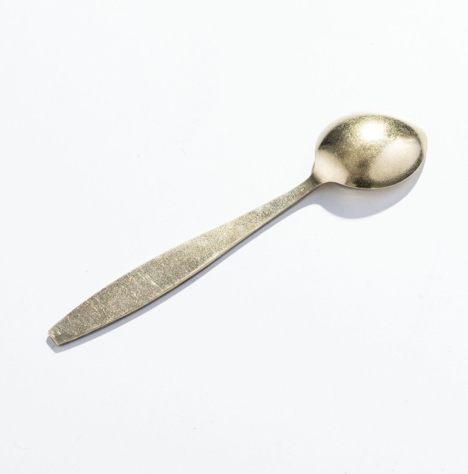 Ложка чайная с орнаментальным декором, мельхиор, эмаль, СССР, 1960-1980 гг.