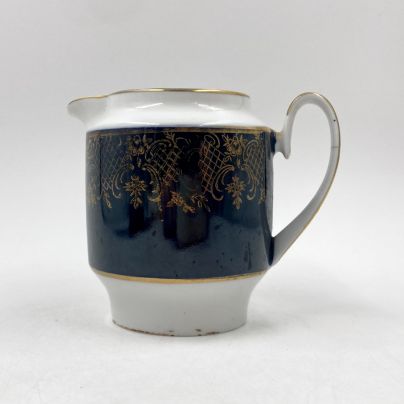 Молочник с флоральным декором, фарфор, крытьё кобальтом, золочение, Weimar Porzellan (Веймарский фарфор), ГДР, 1948-1960 гг.