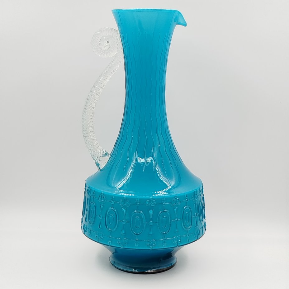 Кувшин голубого оттенка, Empoli Glass Opaline