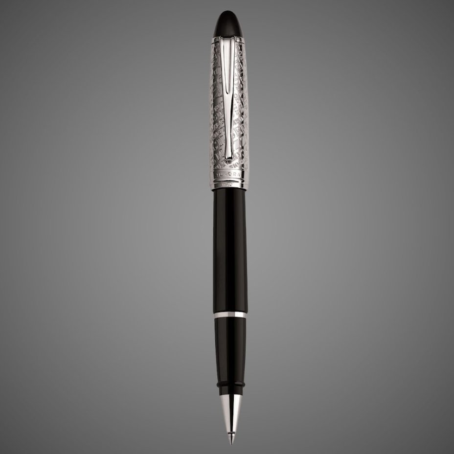 Ручка-роллер Aurora Ipsilon Italy 150 Special Edition Black Resin CT, в подарочной коробке, Лаки и смолы: смола, хром