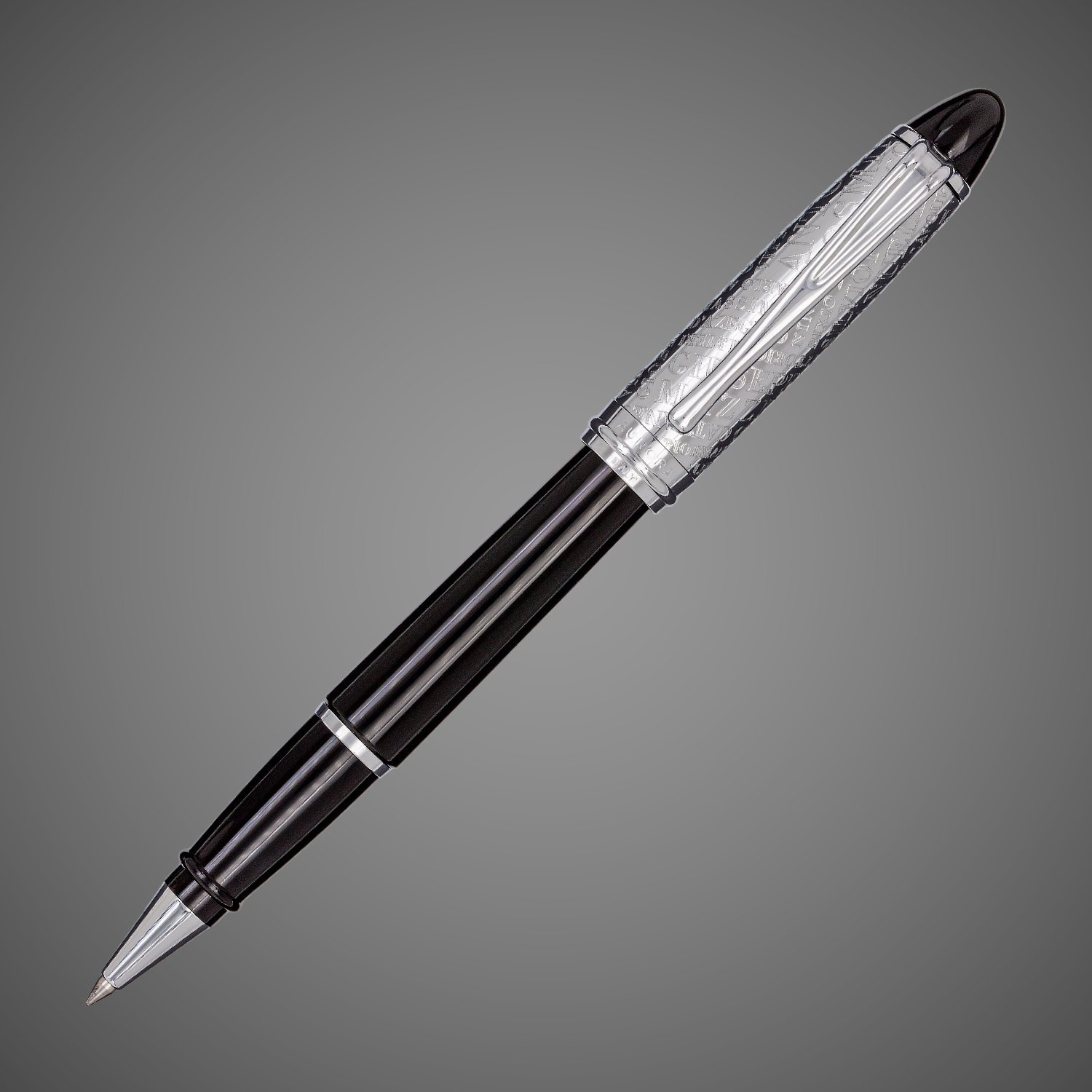 Ручка-роллер Aurora Ipsilon Italy 150 Special Edition Black Resin CT, в подарочной коробке, Лаки и смолы: смола, хром