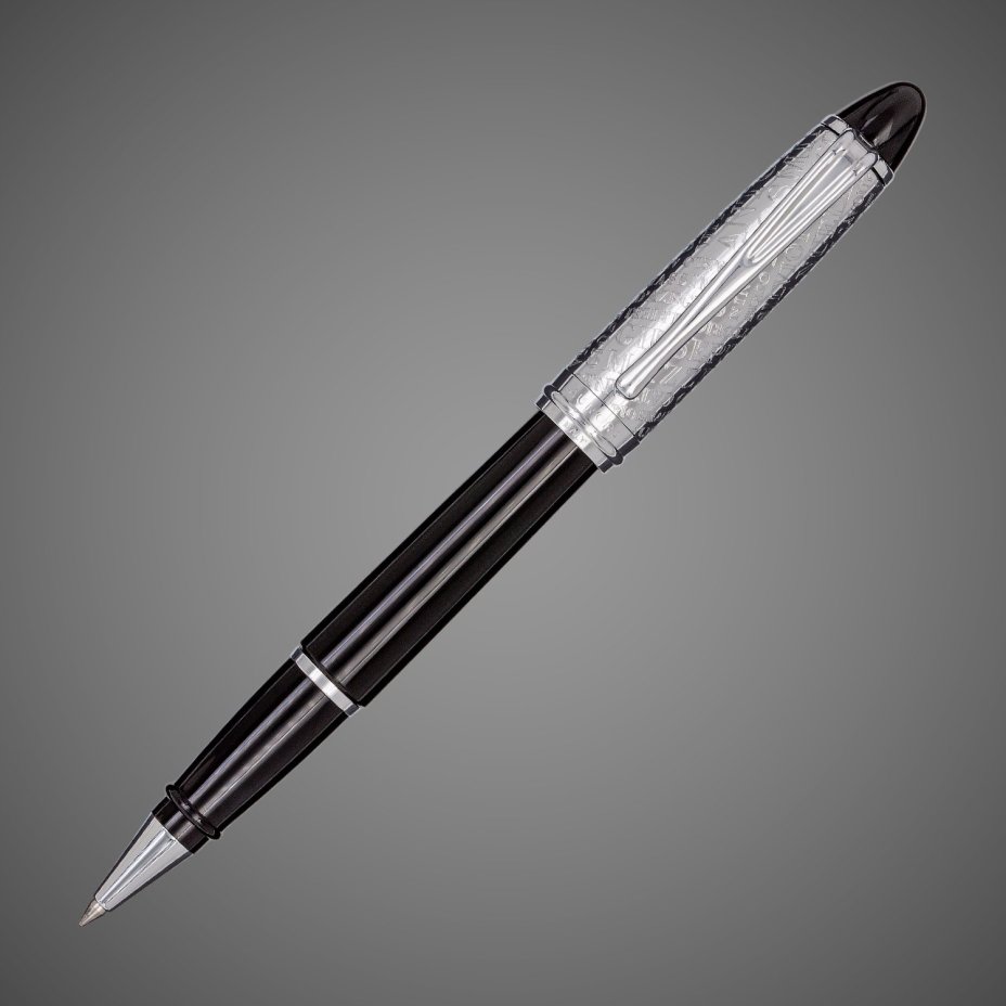 Ручка-роллер Aurora Ipsilon Italy 150 Special Edition Black Resin CT, в подарочной коробке, Лаки и смолы: смола, хром