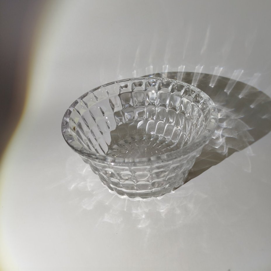 Конфетница с рельефным декором, хрусталь, СССР, 1970-1990 гг.