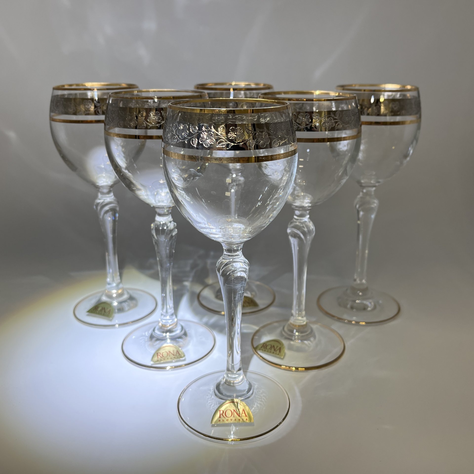 Набор бокалов "Lucia" на 6 персон, Rona, стекло, Словакия, 2010-2020 гг.