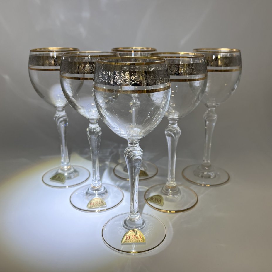 Набор бокалов "Lucia" на 6 персон, Rona, стекло, Словакия, 2010-2020 гг.