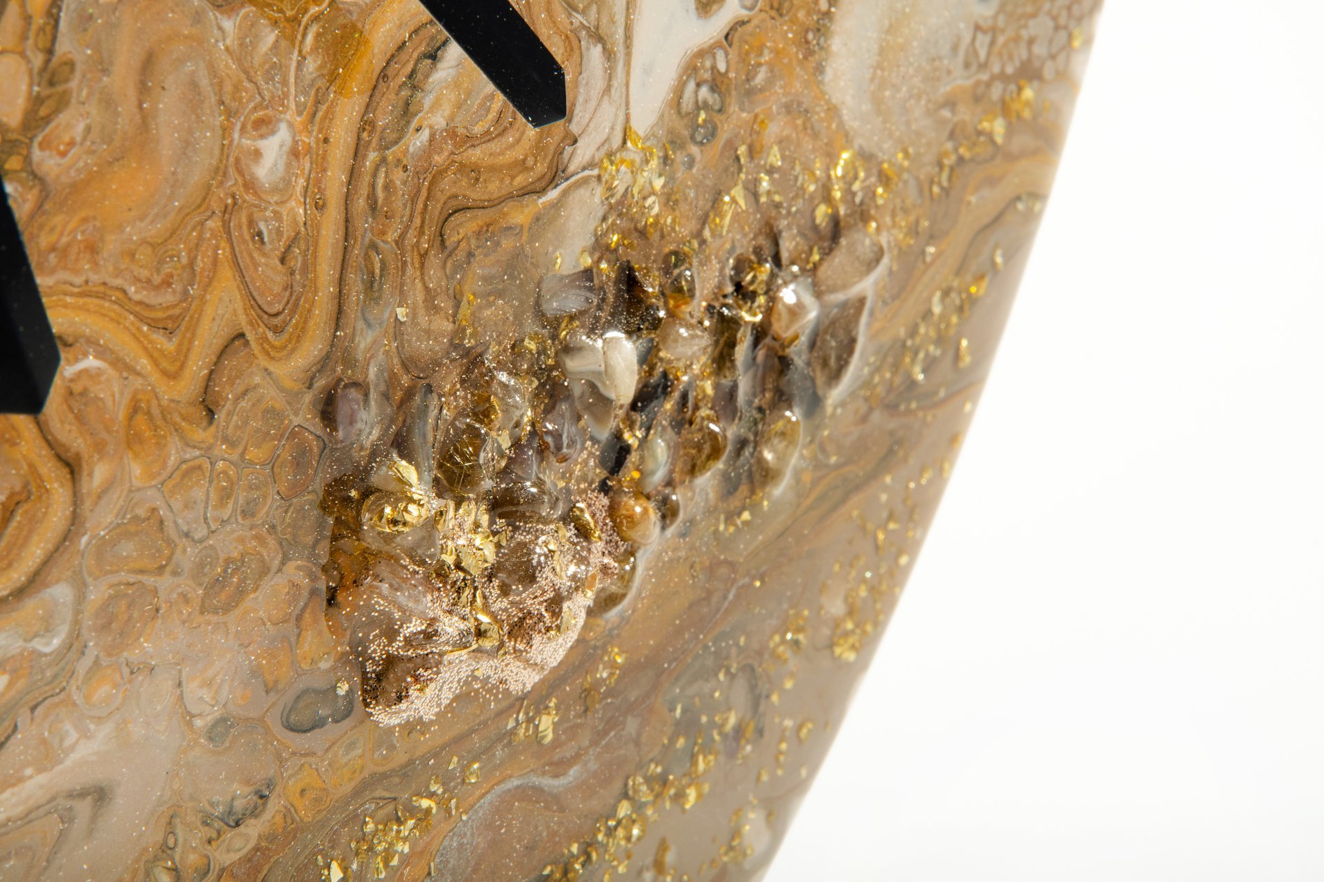 Часы настенные "Мраморный срез", авторская ручная работа в технике Resin Art