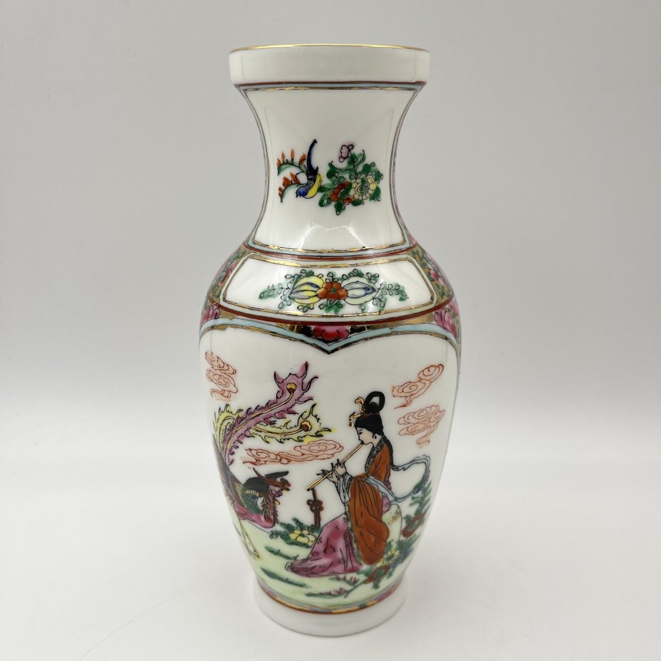 Ваза миниатюрная "Императрица и феникс" (символ женского начала Инь, гармонии и красоты)