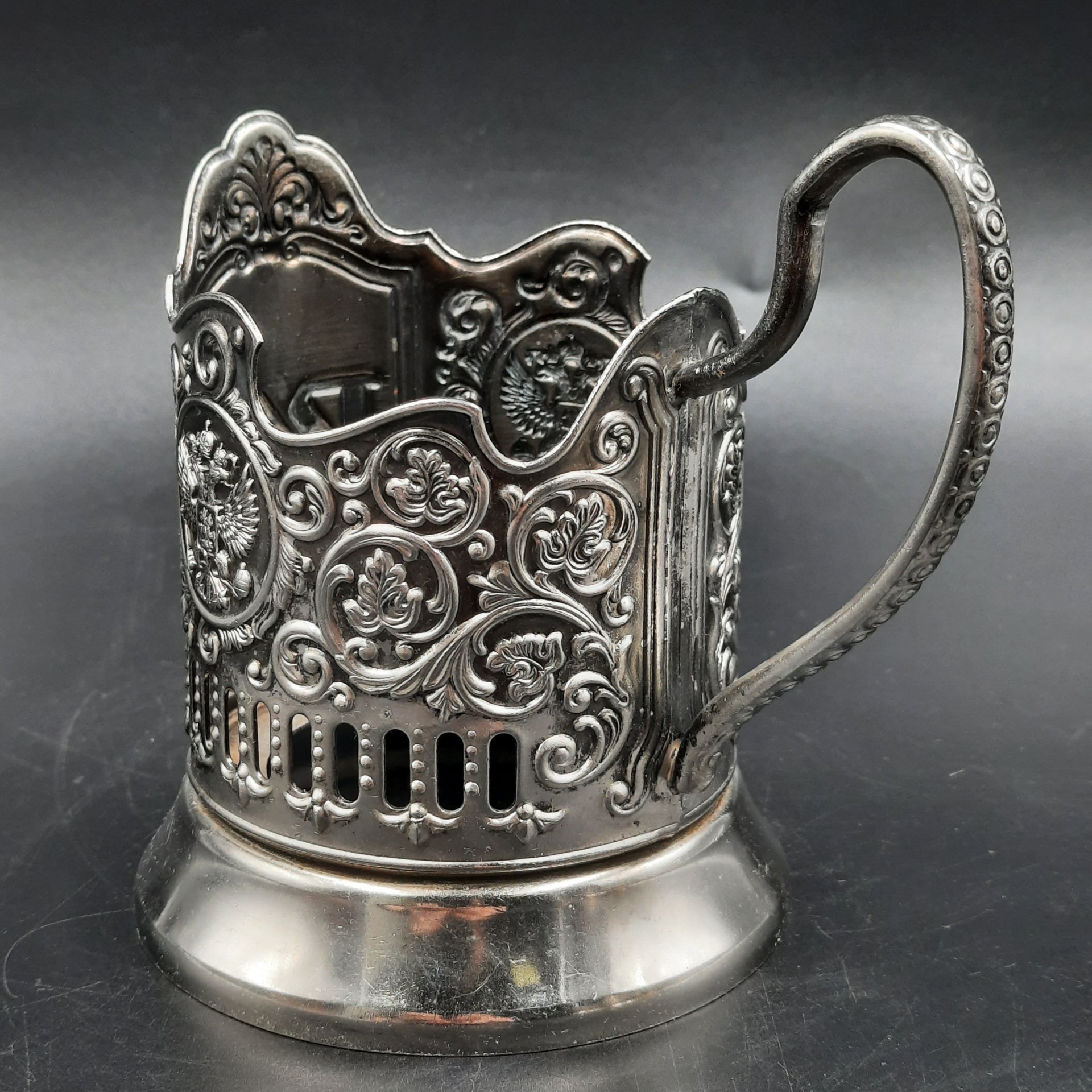 Подстаканник "РЖД", металл, Кольчугинский завод цветных металлов, Российская Федерация, 2010-2020 гг.