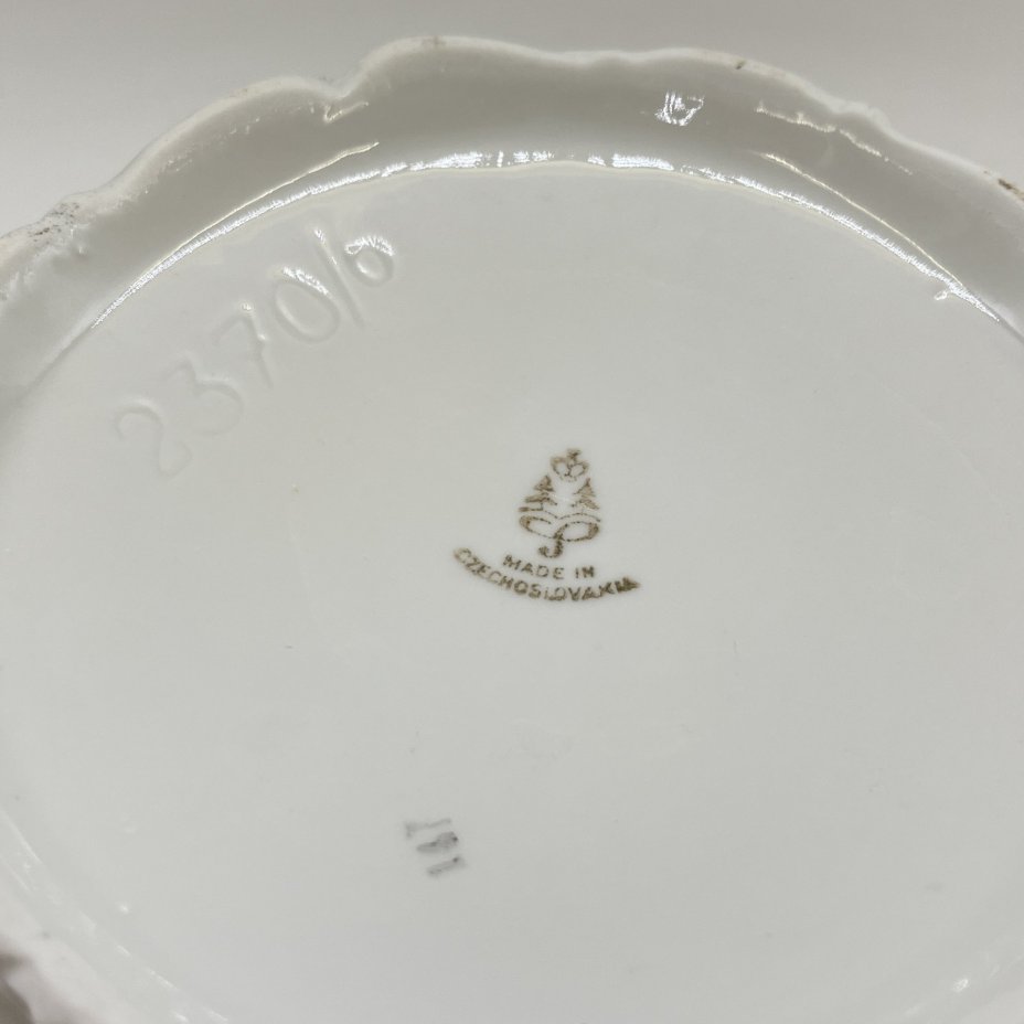 Чайник с цветочным декором, фарфор, деколь, золочение, Haas & Czjzek, Чехословакия, 1920-1950 гг.