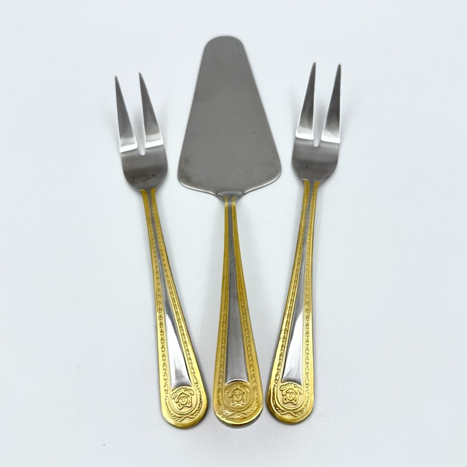 Набор из трех предметов "Versace" (лопатка для торта и две вилки для лимона)