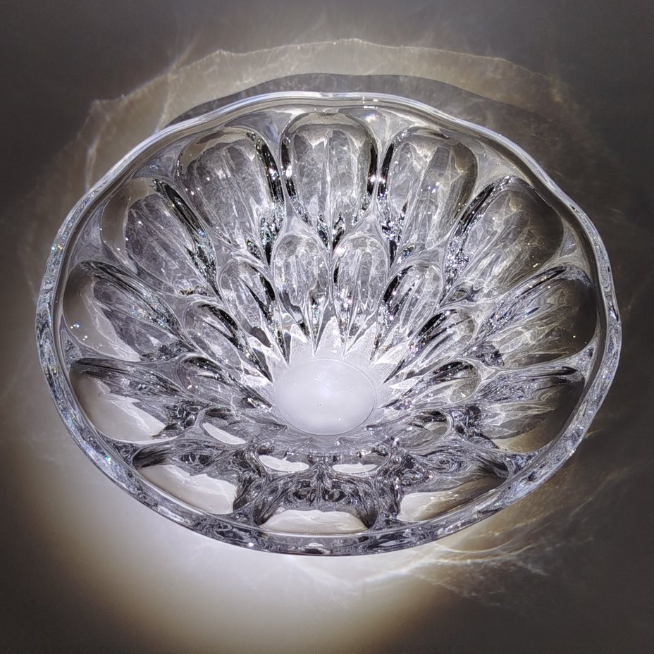 Ваза для фруктов "Глазки", автор А.П. Лаврова, хрусталь, Ленинградский завод художественного стекла (ЛЗХС), СССР, 1960-1980 гг.