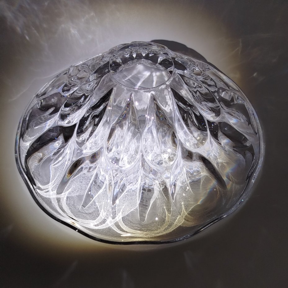 Ваза для фруктов "Глазки", автор А.П. Лаврова, хрусталь, Ленинградский завод художественного стекла (ЛЗХС), СССР, 1960-1980 гг.