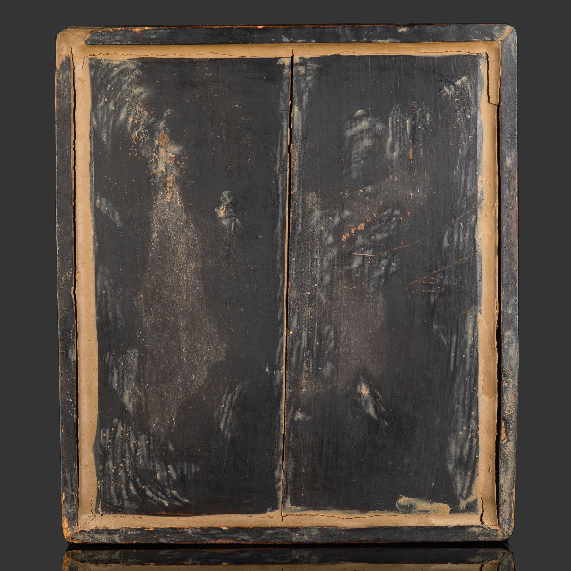 Икона в киоте  "Богоматерь Владимирская", дерево, масло, фольга, ткань, бумага, Российская империя, 1900-1915 гг.