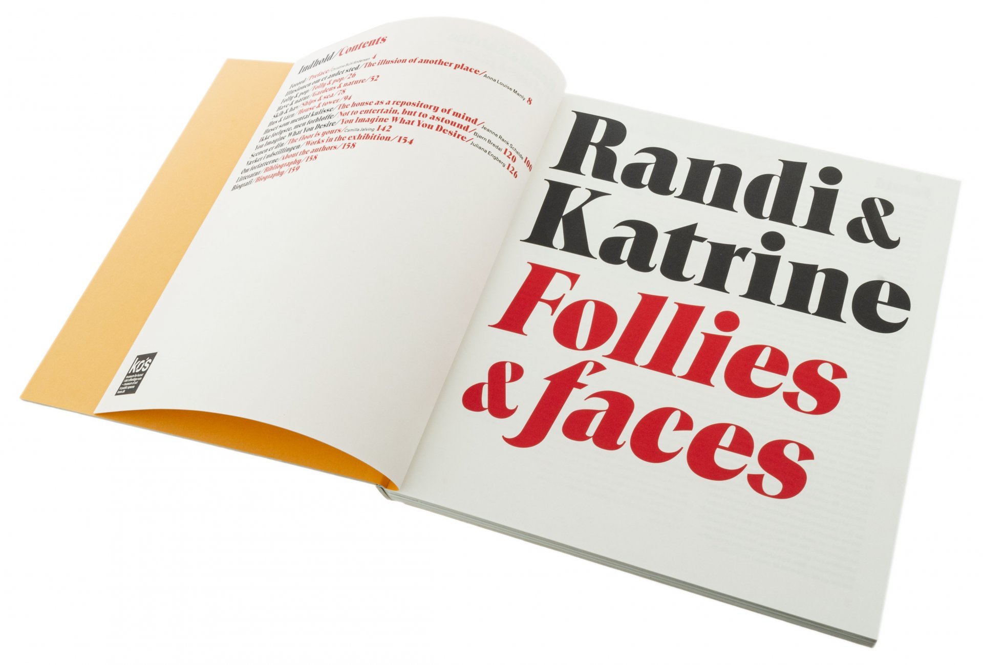 Каталог "Randi&Katrine – Follies&Faces" (на датском и английском языках), бумага, печать, KØS Museum of art, Дания, 2016 г.