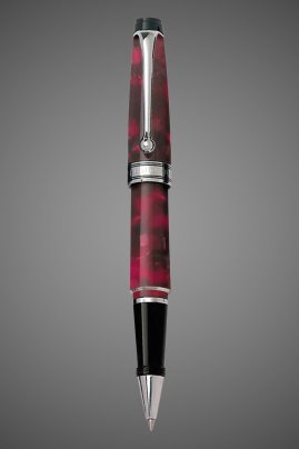 Ручка-роллер Aurora Mini Optima Variegated Burgundy CT, в подарочной коробке, Лаки и смолы: смола, хром