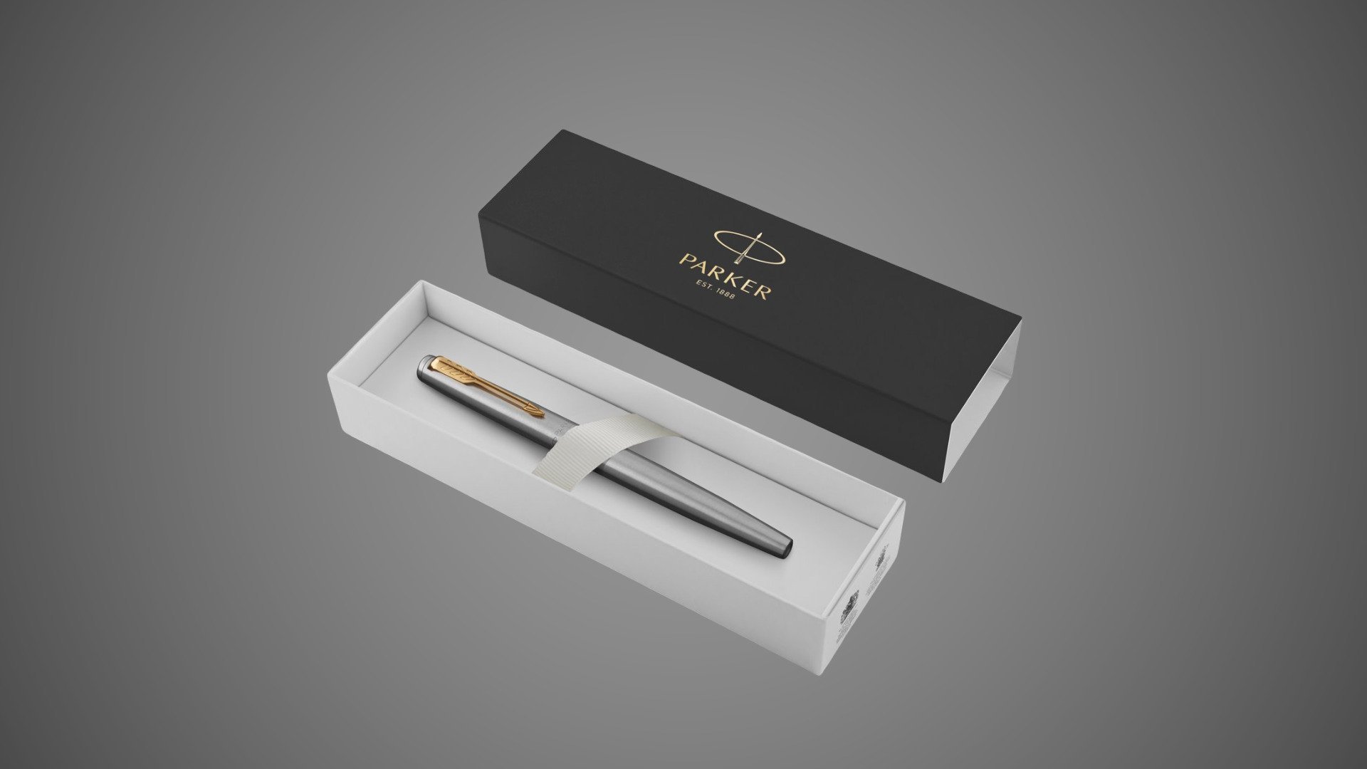 Перьевая ручка Parker Jotter Stainless Steel GT, Mblue, Металлы: нержавеющая сталь, пластик, позолота, хром