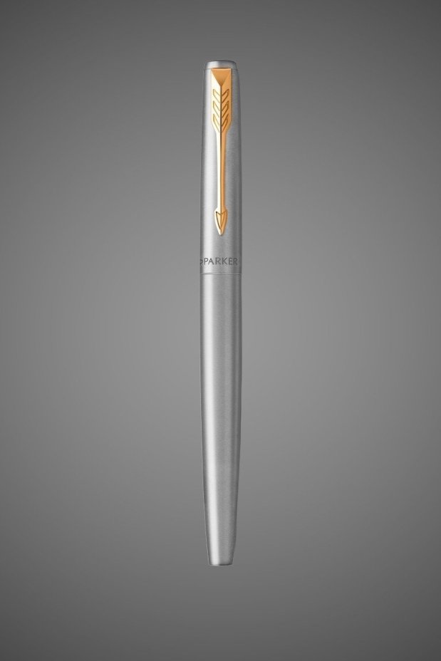 Перьевая ручка Parker Jotter Stainless Steel GT, Mblue, Металлы: нержавеющая сталь, пластик, позолота, хром