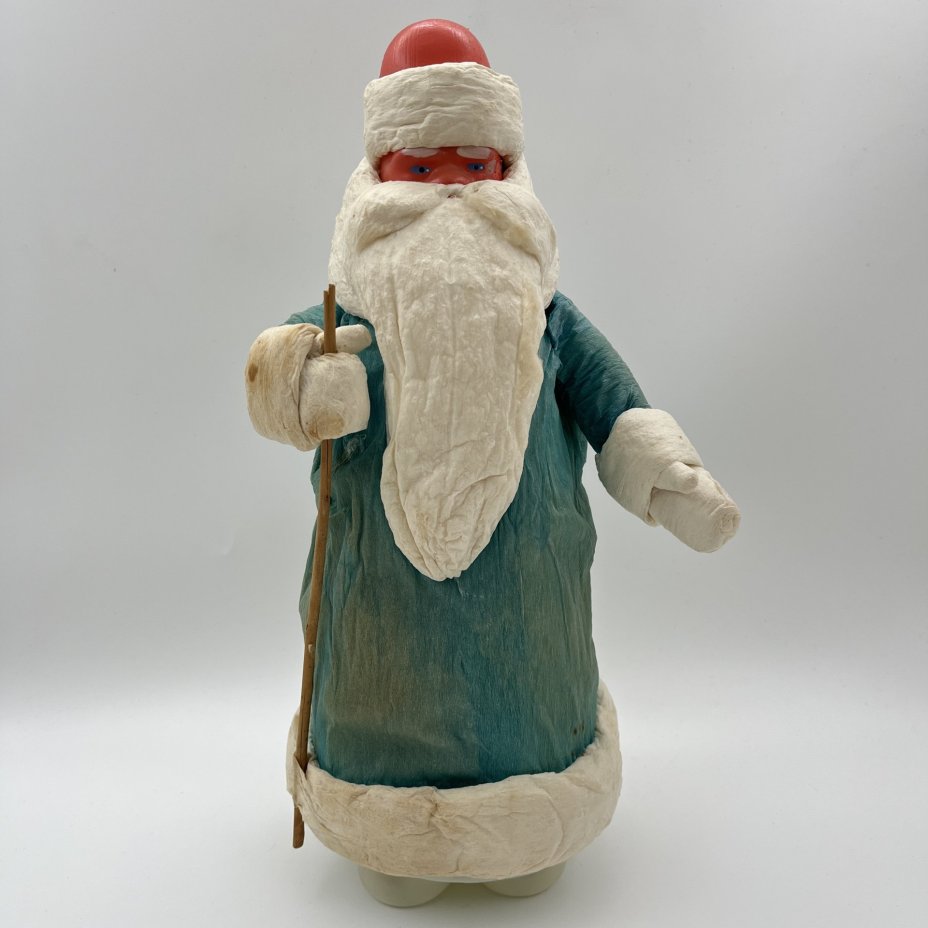 Игрушка подставная под ёлку "Дед Мороз", пластик, вата, роспись, СССР, 1950-1960 гг.