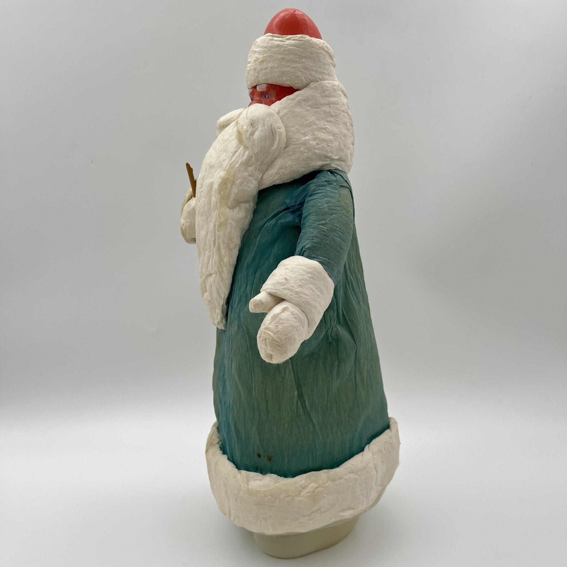 Игрушка подставная под ёлку "Дед Мороз", пластик, вата, роспись, СССР, 1950-1960 гг.