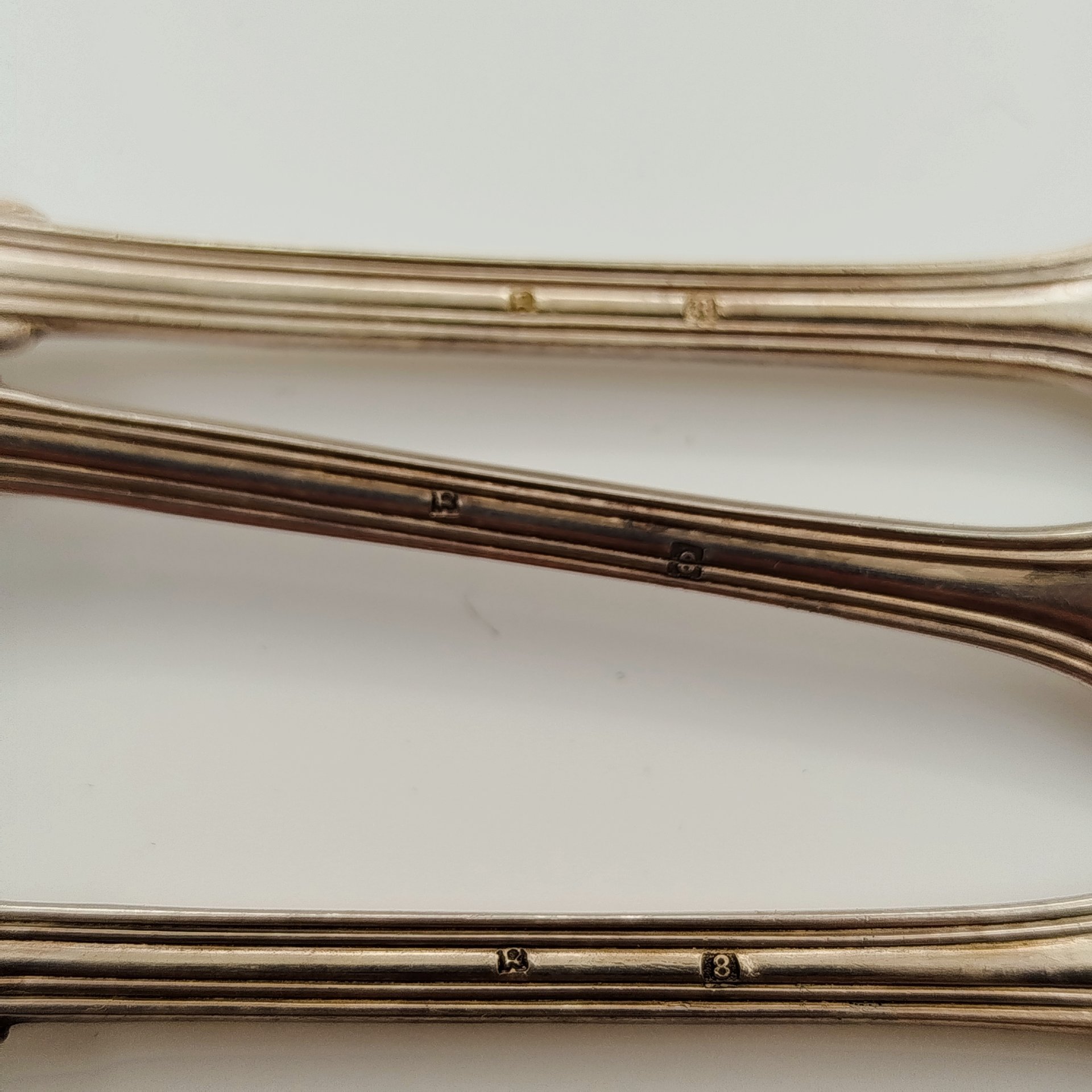 Набор чайных ложек на 12 персон в кофре, металл, серебрение, картон, Западная Европа, 1930-1950 гг.