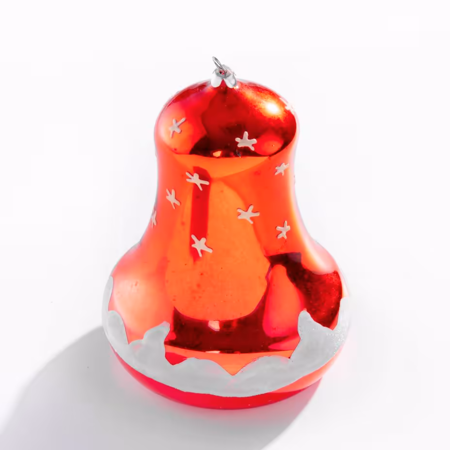 Игрушка ёлочная "Колокольчик", стекло, металл, СССР, 1980-1990 гг.