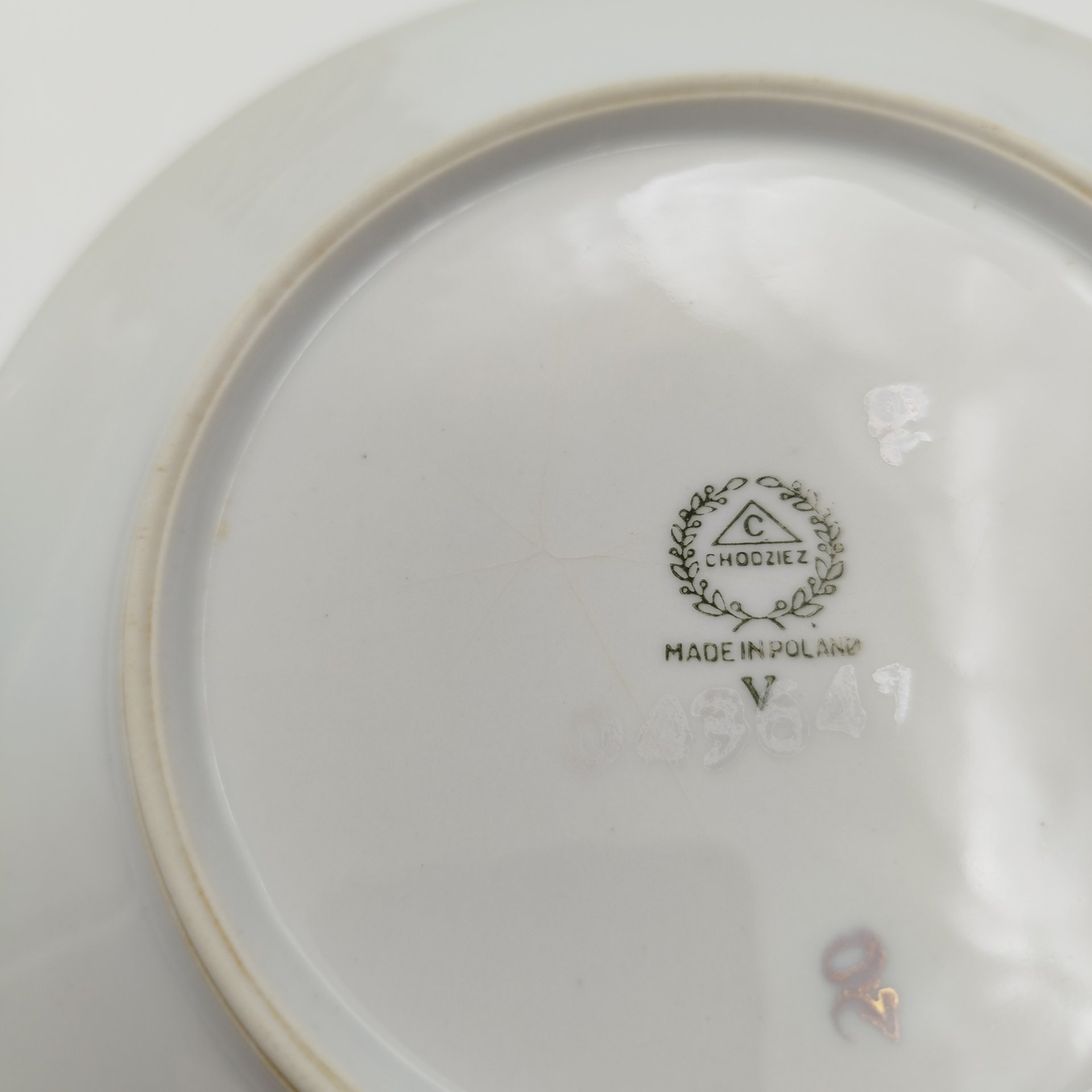 Набор из 12-ти десертных (пирожковых) тарелок с цветочным декором, фарфор, деколь, золочение, Chodziez, Польша, 1964-1990 гг.