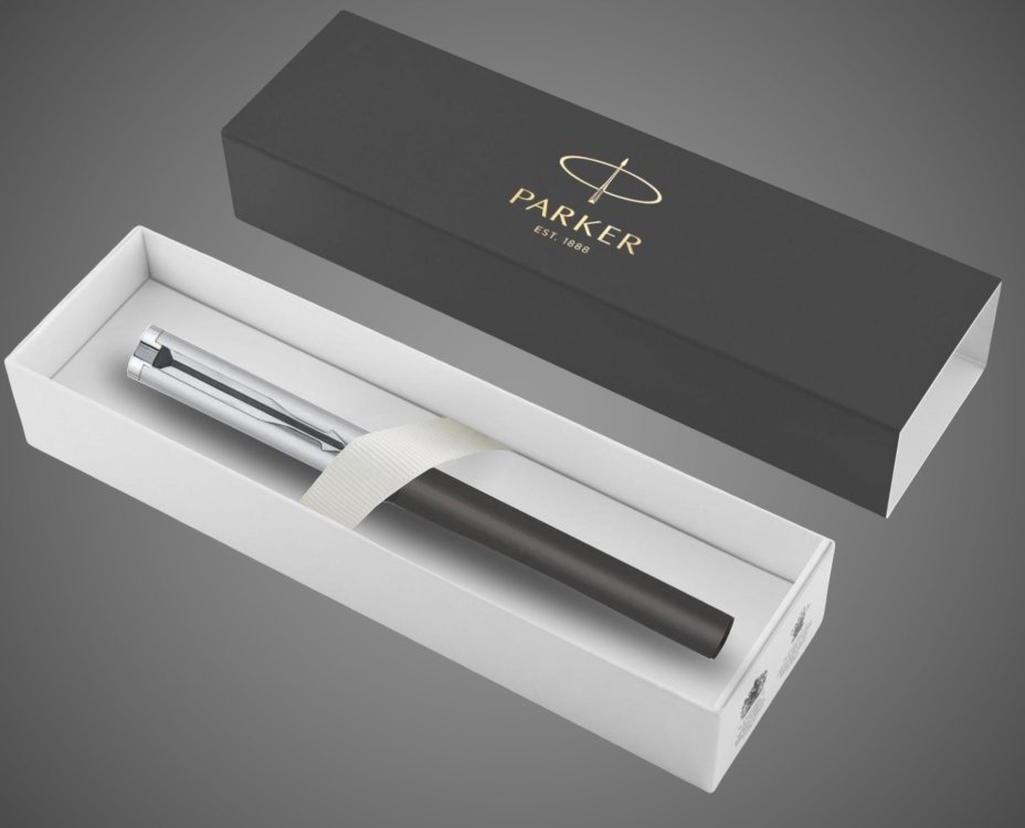 Ручка шариковая Parker "Beta Premium Silver", в подарочной упаковке, Металлы: нержавеющая сталь, пластик