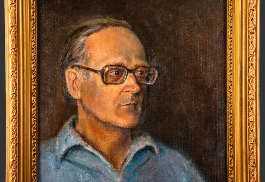 Картина "Портрет мужчины в очках" (название условное), холст на картоне, масло, СССР, 1980-2000 гг.