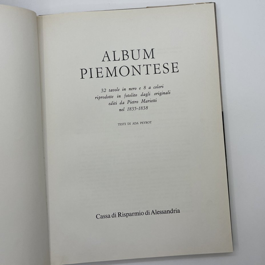 Альбом "Piemontese", Cassa di Risparmio di Alessandria, суперобложка